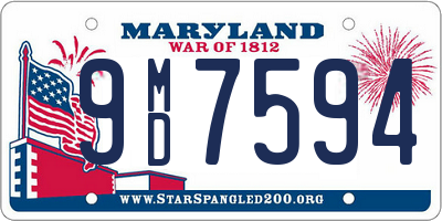 MD license plate 9MD7594