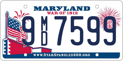 MD license plate 9MD7599