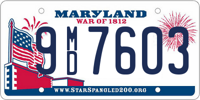 MD license plate 9MD7603