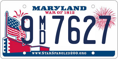 MD license plate 9MD7627
