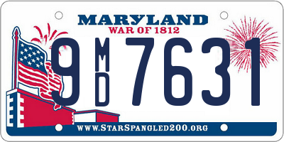 MD license plate 9MD7631