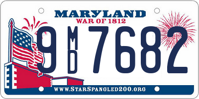 MD license plate 9MD7682