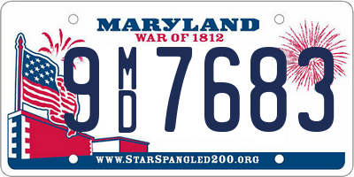 MD license plate 9MD7683