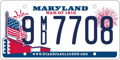 MD license plate 9MD7708