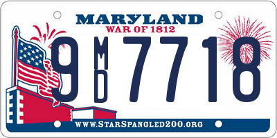 MD license plate 9MD7718