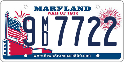 MD license plate 9MD7722