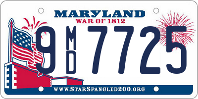 MD license plate 9MD7725