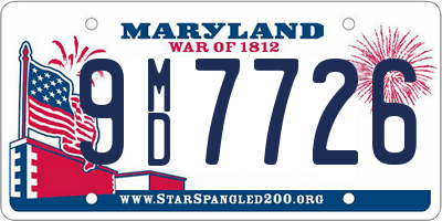 MD license plate 9MD7726