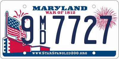 MD license plate 9MD7727