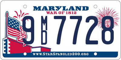 MD license plate 9MD7728