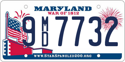 MD license plate 9MD7732