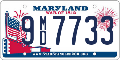 MD license plate 9MD7733