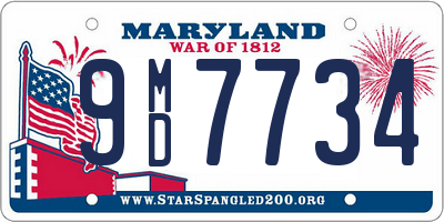 MD license plate 9MD7734