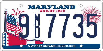 MD license plate 9MD7735