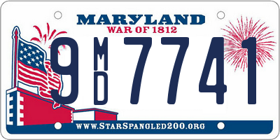 MD license plate 9MD7741