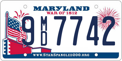 MD license plate 9MD7742