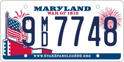 MD license plate 9MD7748