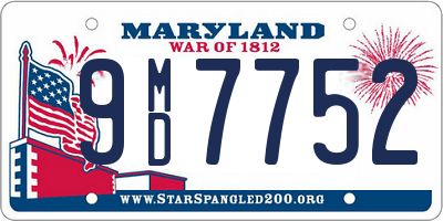 MD license plate 9MD7752