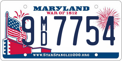 MD license plate 9MD7754