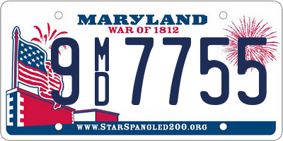 MD license plate 9MD7755