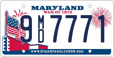 MD license plate 9MD7771