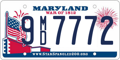 MD license plate 9MD7772