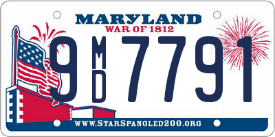 MD license plate 9MD7791