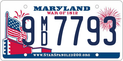 MD license plate 9MD7793