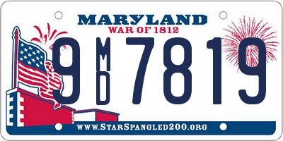 MD license plate 9MD7819