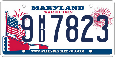 MD license plate 9MD7823