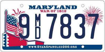 MD license plate 9MD7837