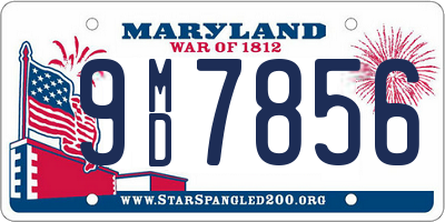 MD license plate 9MD7856