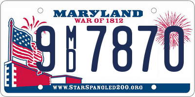 MD license plate 9MD7870
