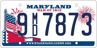 MD license plate 9MD7873