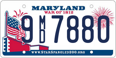 MD license plate 9MD7880