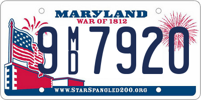 MD license plate 9MD7920