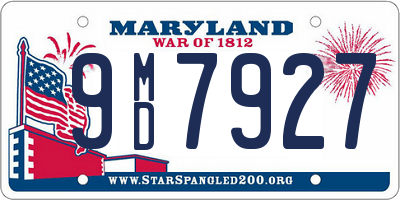 MD license plate 9MD7927