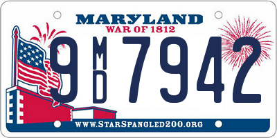 MD license plate 9MD7942