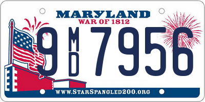 MD license plate 9MD7956