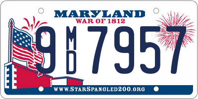 MD license plate 9MD7957