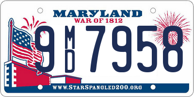 MD license plate 9MD7958