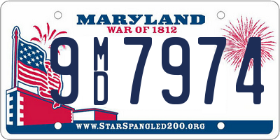 MD license plate 9MD7974