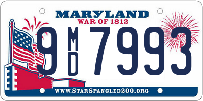 MD license plate 9MD7993