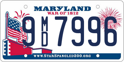 MD license plate 9MD7996