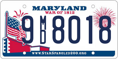 MD license plate 9MD8018