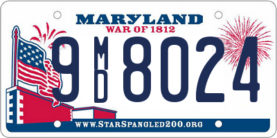 MD license plate 9MD8024