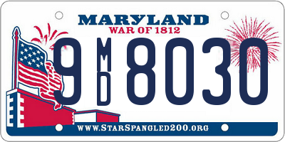 MD license plate 9MD8030