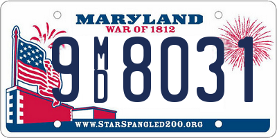 MD license plate 9MD8031