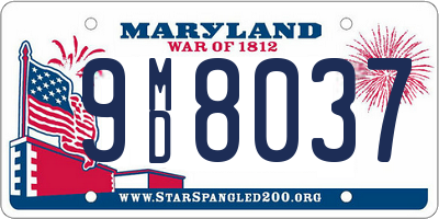 MD license plate 9MD8037