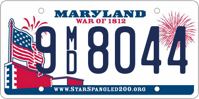 MD license plate 9MD8044